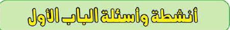 أنشطة وأسئلة الباب الاول